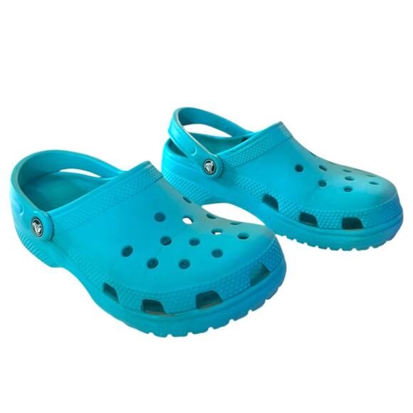 Crocs Original Turquoise Blue Clog Shoe Unisex Size 6M 8W - Picture 3 of 9